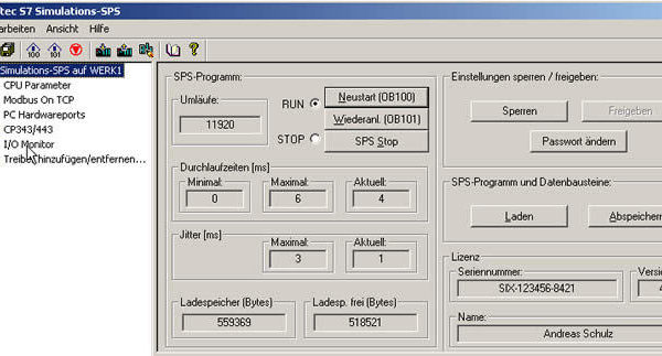 S7-Simulation-PLC IBH Softec 10110
