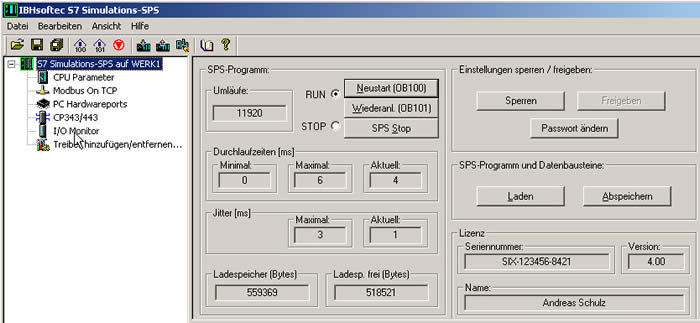 S7-Simulation-PLC IBH Softec 10110